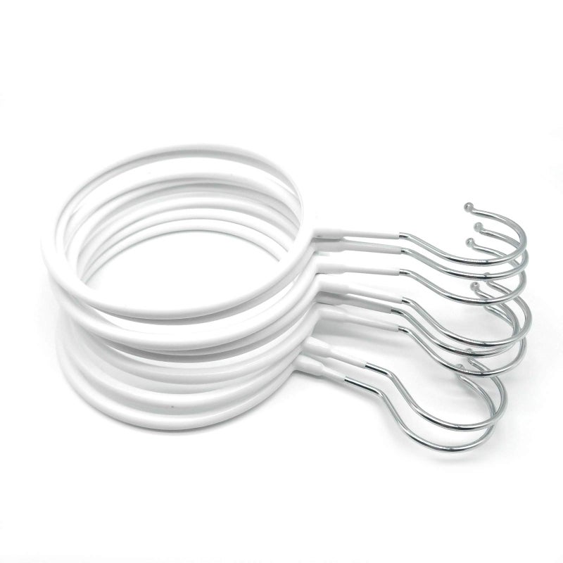 Joyindecor Belt/Scarf Hangers Organizer for Closet - 8 PCS Nonslip Large Scarves Holder Rack for Neckties, Winter Shawls Display, Pashminas (White) - Image 2
